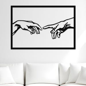 The Creation of Adam Wall Art, Room Decor Aesthetic, Creation of Adam Wall Art, Artwork Original Paintings, Outdoor Garden and Decor