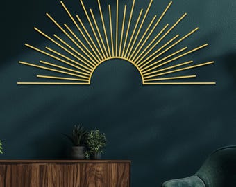 Boho Sun Metal Wall Art: Home & Room Decor, Oversized Metal Wall Decoration, Outdoor Metal Wall Art