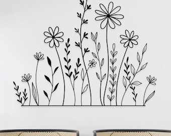 Flower Metal Wall Art: Wall Decor Living Room