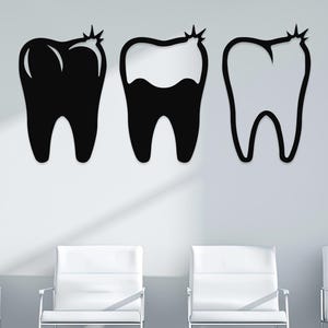 Set of 3 Teeth Metal Wall Art, Teeth, Teeth Art, Tooth, Tooth Art, Dentist, Dentist Art, Dental, Dentist Gift, Dental Art, Dental Wall Art