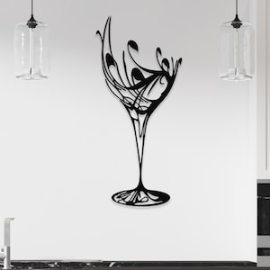 ワイングラスのメタルウォールデコ、ワイン、ワインアート、ワインデコレーション、ワインサイン、ワインバーサイン、ワインギフト、バーアート、バーデコレーション、バーカートアート、ウォールアート