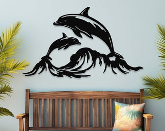 Dolphin Metal Art, Dolphin, Nautical, Ocean Art, Beach Art, Beach Decor, Coastal Art, Coastal Decor, Wall Art, Wall Decor, Gift for Her