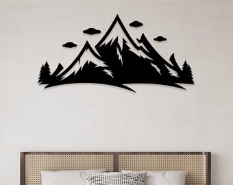 Large Mountain, Nature Inspired Decor, Office Decor, Living Room Art, Bedroom Decor, Outdoor Garden and Decor, Home Decor and Gifts