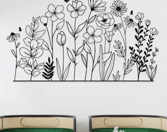 Flower Metal Wall Art: Outdoor Metal Wall Art