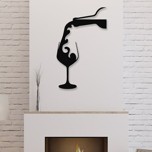 Wine Metal Wall Sign, Wine, Wine Art, Wine Decor, Wine Sign, Wine Bar Sign, Wine Gifts, Bar Art, Bar Decor, Bar Cart Art, Wall Art, Gift