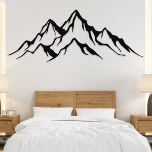 Mountain Modern Wall Decor, Mountain Metal Wall Decor, Mountain, Mountain Metal Wall Art, Christmas, Wall Art, Wall Decor, Home Decor, Gift