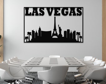 Las Vegas Metal Wall Decor, Las Vegas, Las Vegas Art, City Wall Art, City Art, City Map Art, City Decor, City Map, Wall Art, Office Decor