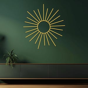 Boho Sun Metal Wall Art: Indoor Outdoor Decor image 2