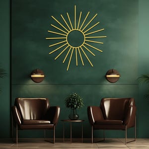 Boho Sun Metal Wall Art: Indoor Outdoor Decor image 3