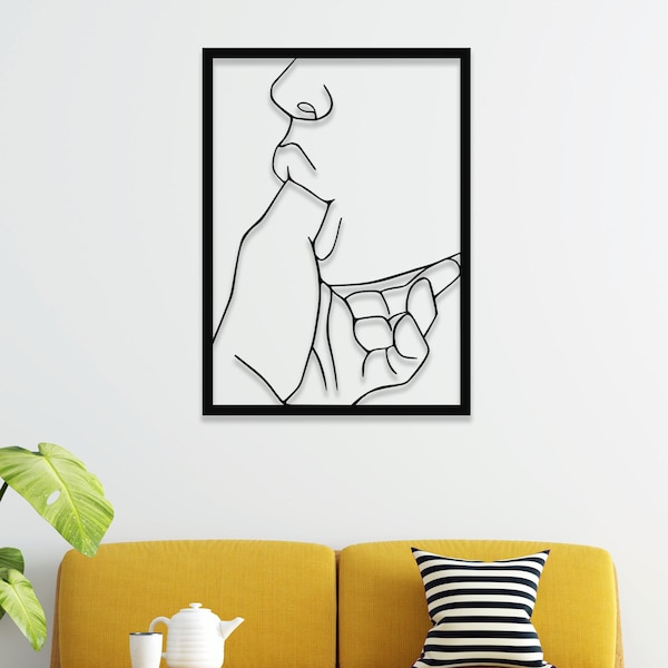 Lips Metal Line Art, Aesthetic Room Decor Line Art, Bathroom Line Art Naked, Line Art Woman, Bedroom Wall Art, Outdoor Garden and Decor