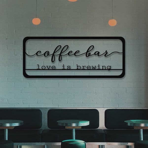 Kaffee Metall Wandschild, Kaffee, Kaffee Kunst, Kaffee Dekor, Kaffee Schild, Coffee Shop, Kaffeebar, Kaffee Geschenk, Wandkunst, Wand-Dekor, Metall Kunst
