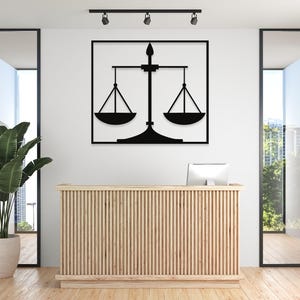 Scales of Justice Metal Wall Art: Law Office Sign - Etsy