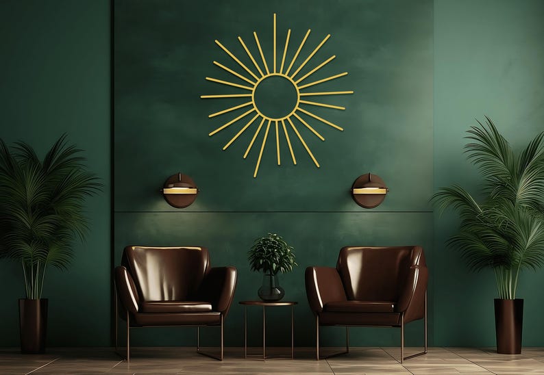 Boho Sun Metal Wall Art: Indoor Outdoor Decor image 3