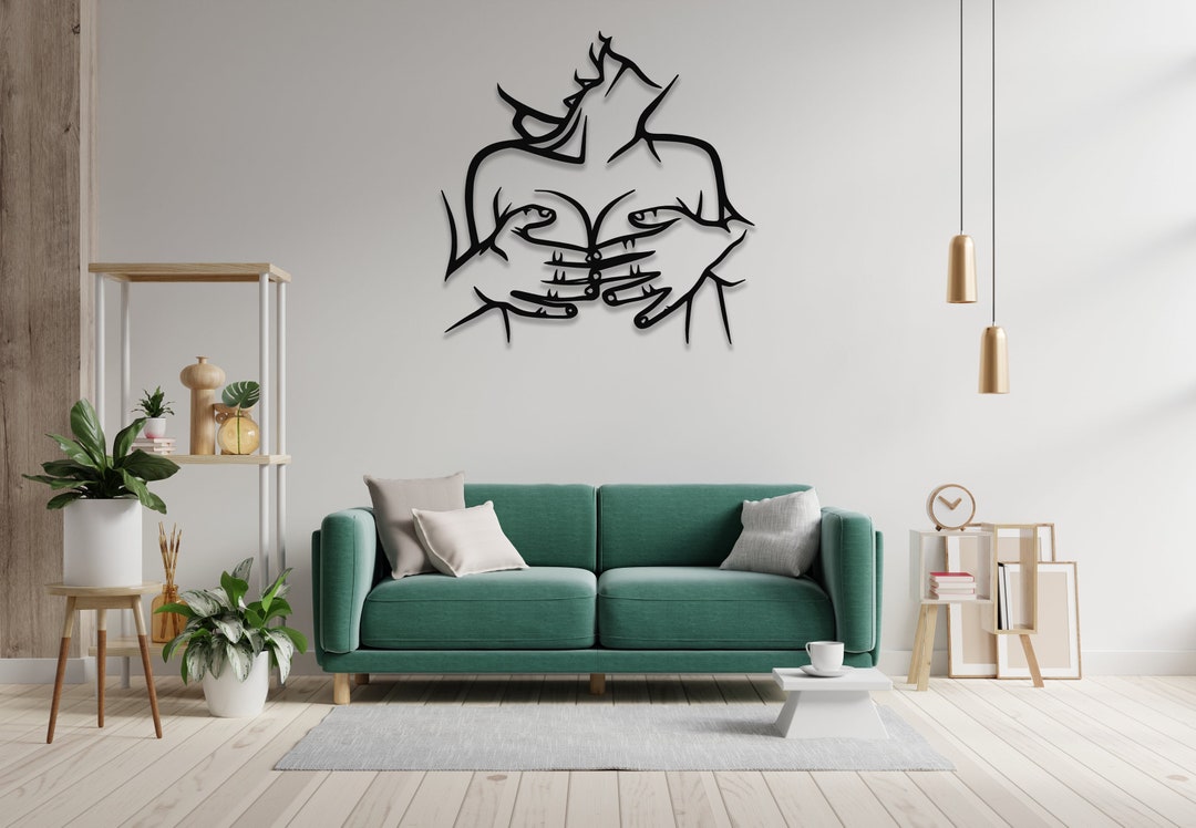 Erotic Metal Wall Art, Wall Hanging, Minimalist Wall Art, Sexual ...