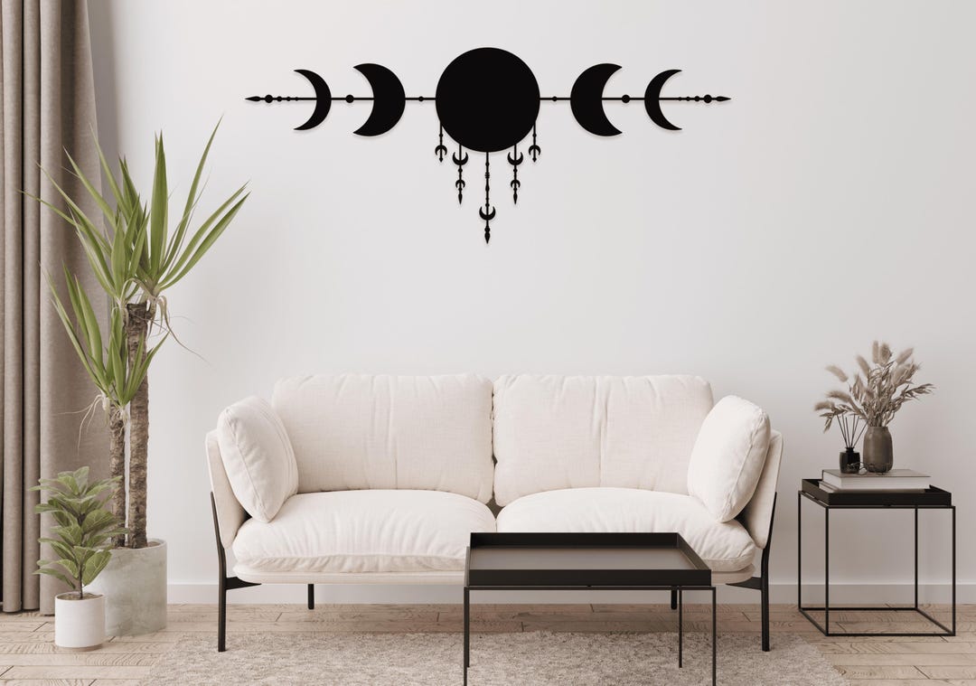Moon Phases Metal Wall Art: Home and Room Decor - Etsy