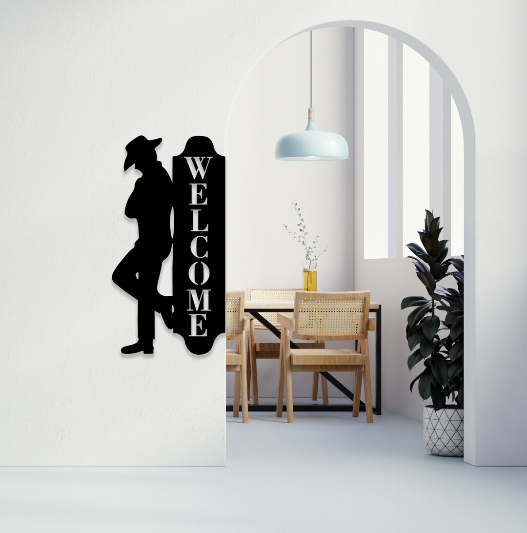 Cowboy Metal Wall Art Cowboy Wall Decor Western Decor Etsy