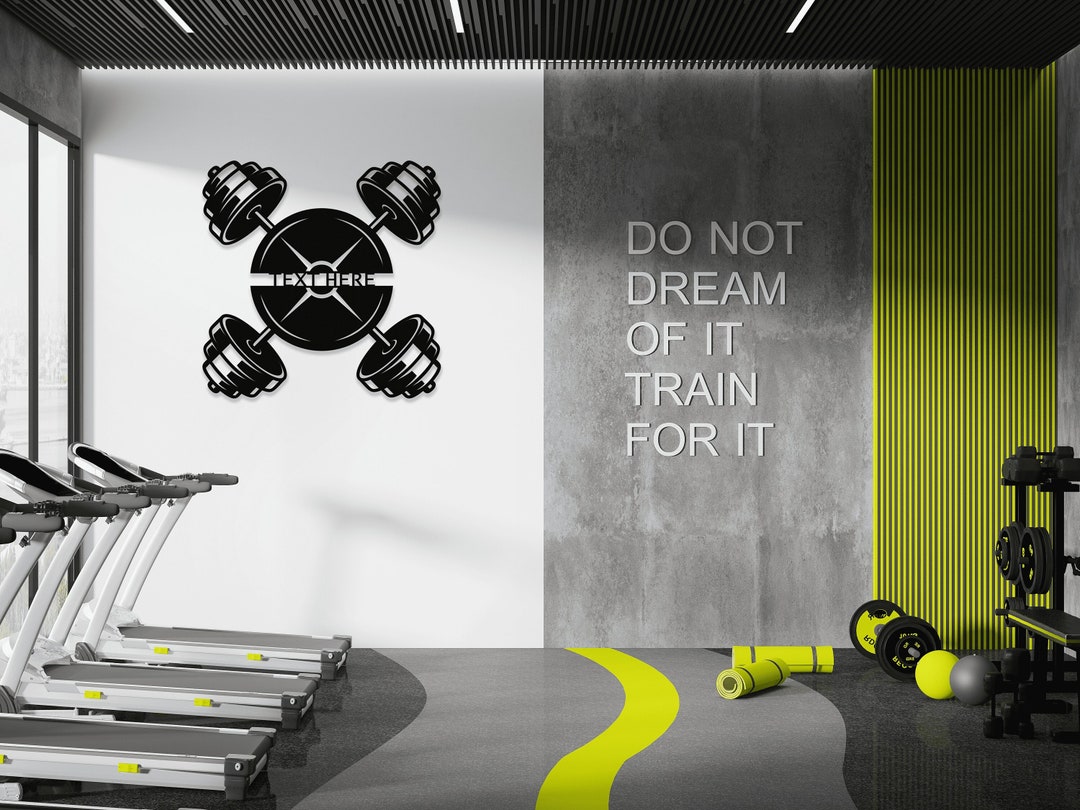 Gym Metal Wall Decor, Gym, Gym Gifts, Gym Decor, Gym Wall Art, Barbell ...