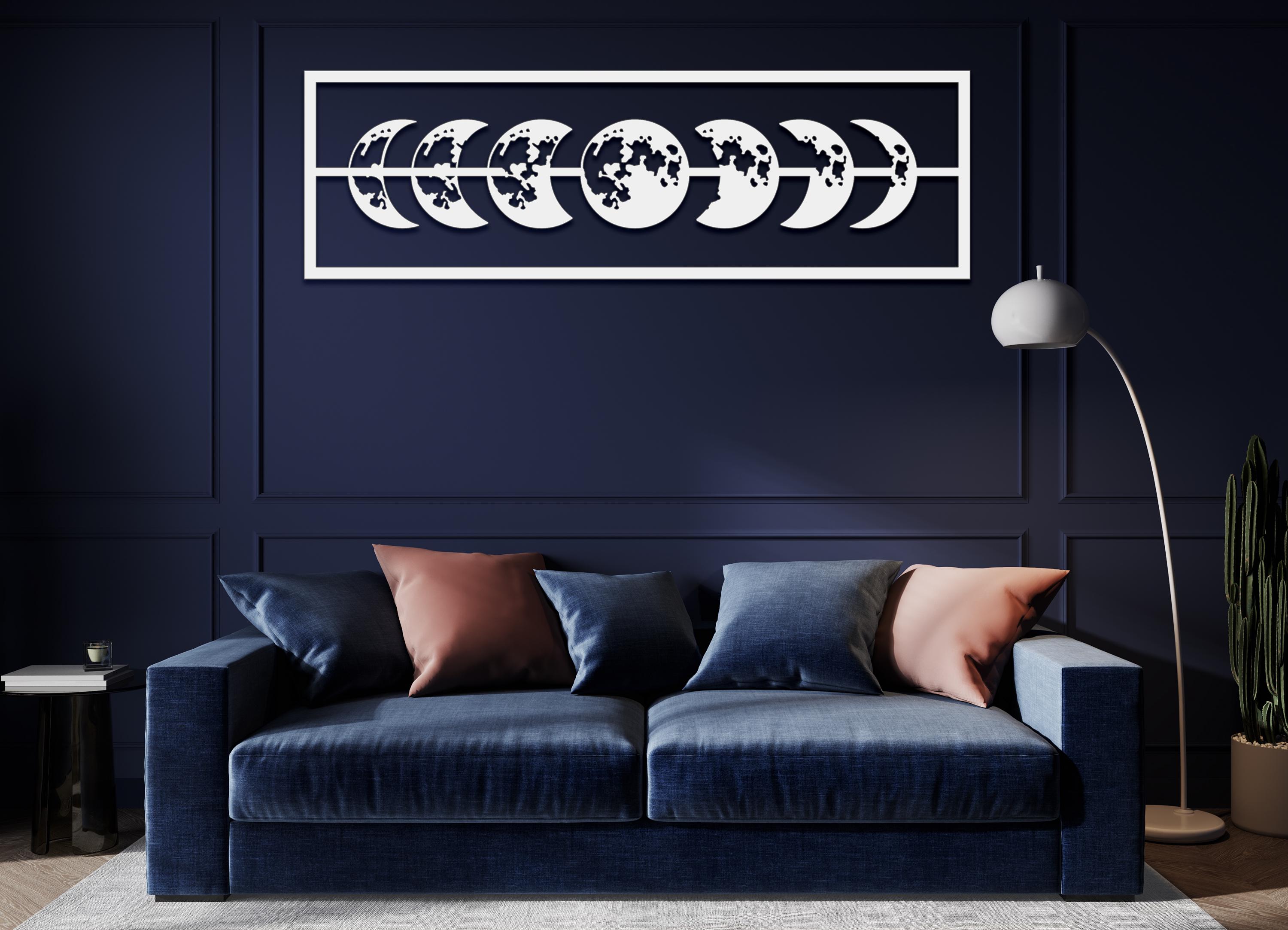 Moon Phase Metal Wall Art: Office Wall Decor - Etsy