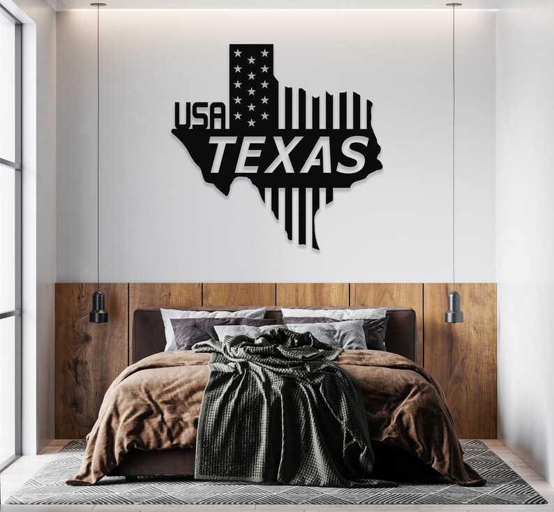 Texas Metal Wall Art, Texas, Texas Art, Texas Map, USA Map, Farmhouse
