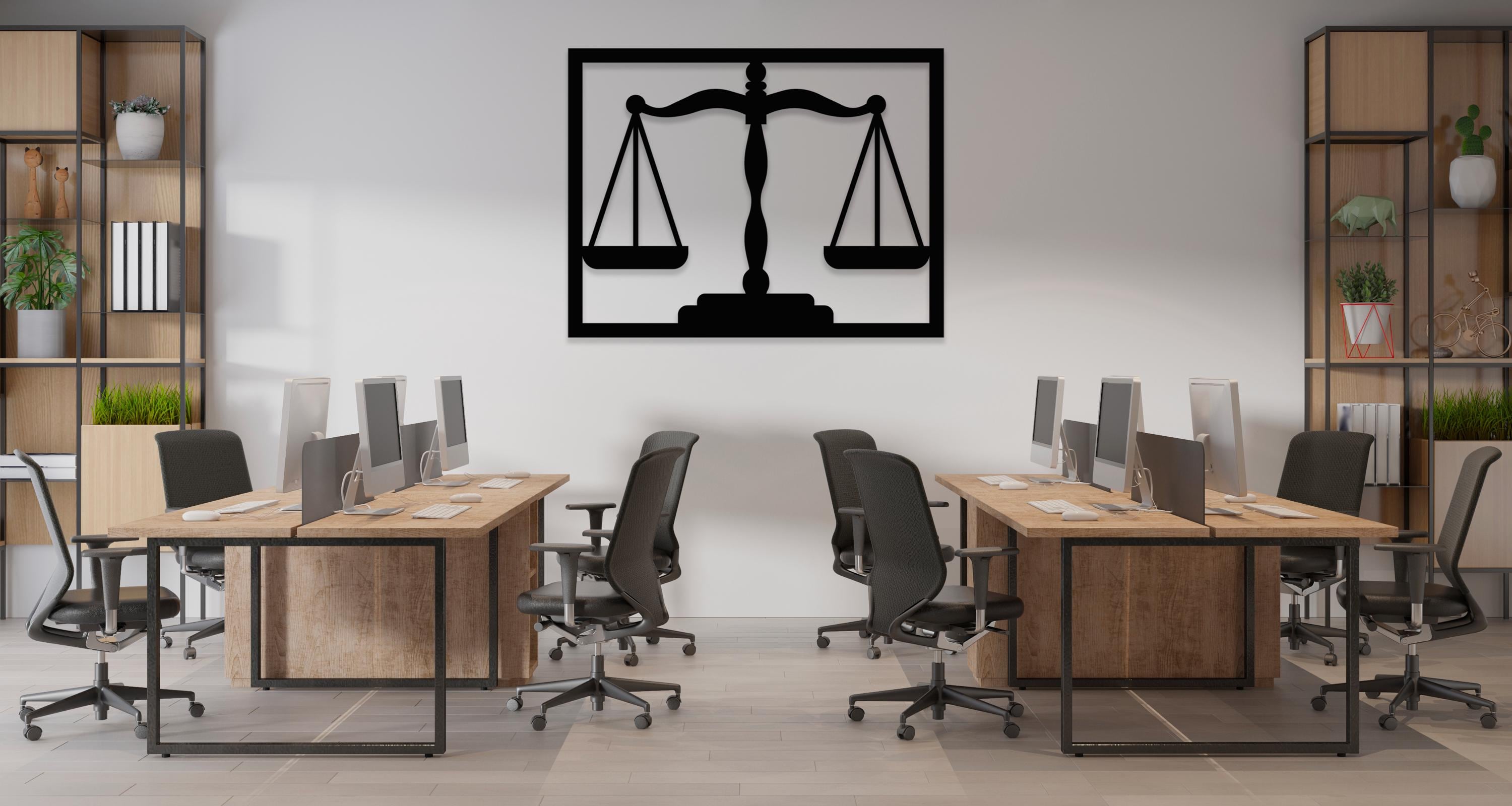 Scales of Justice Metal Wall Art: Law Office Wall Decor - Etsy