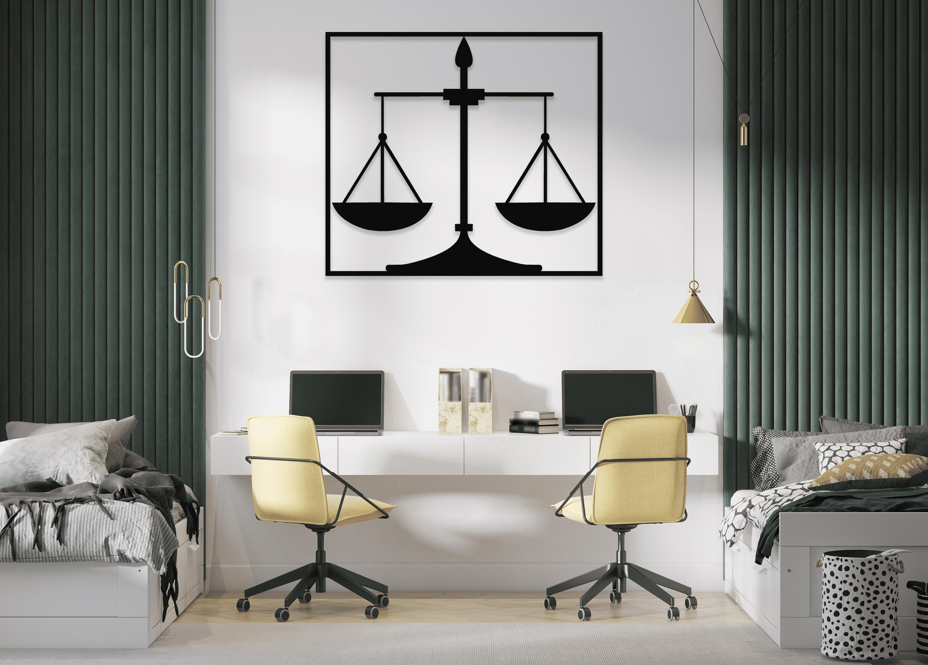 Scales of Justice Metal Wall Art: Law Office Sign - Etsy