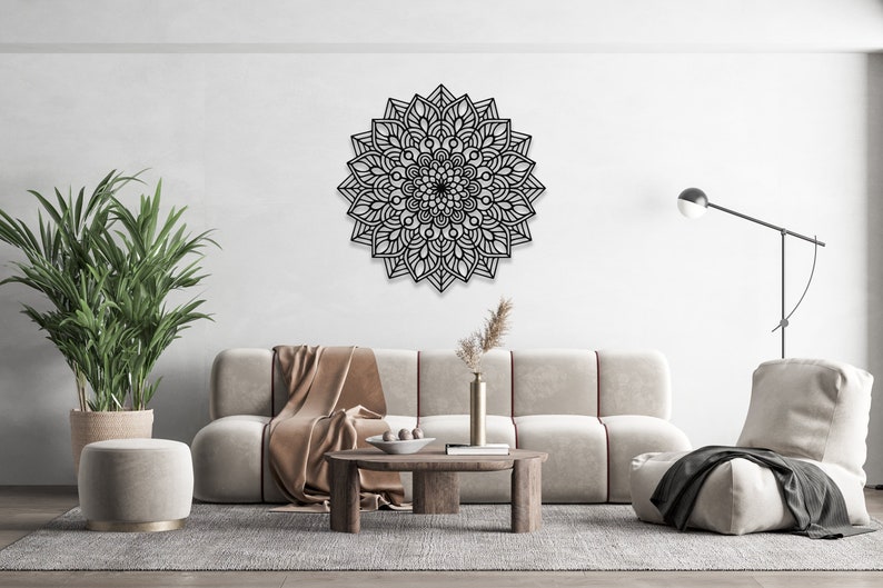 Mandala Metal Wall Decor, Mandala Flower Wall Art, Lotus Flower Wall