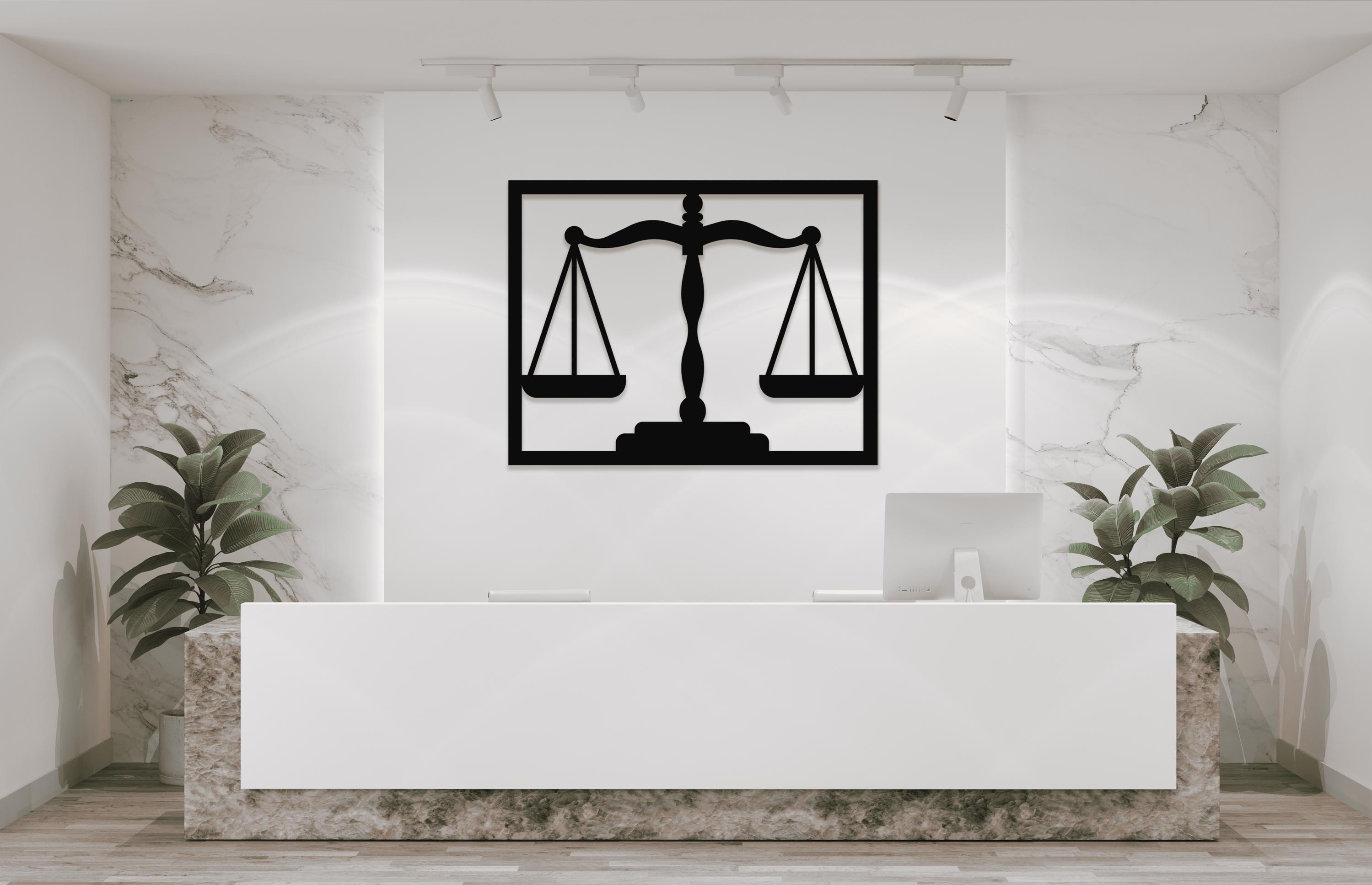 Scales of Justice Metal Wall Art: Law Office Wall Decor - Etsy