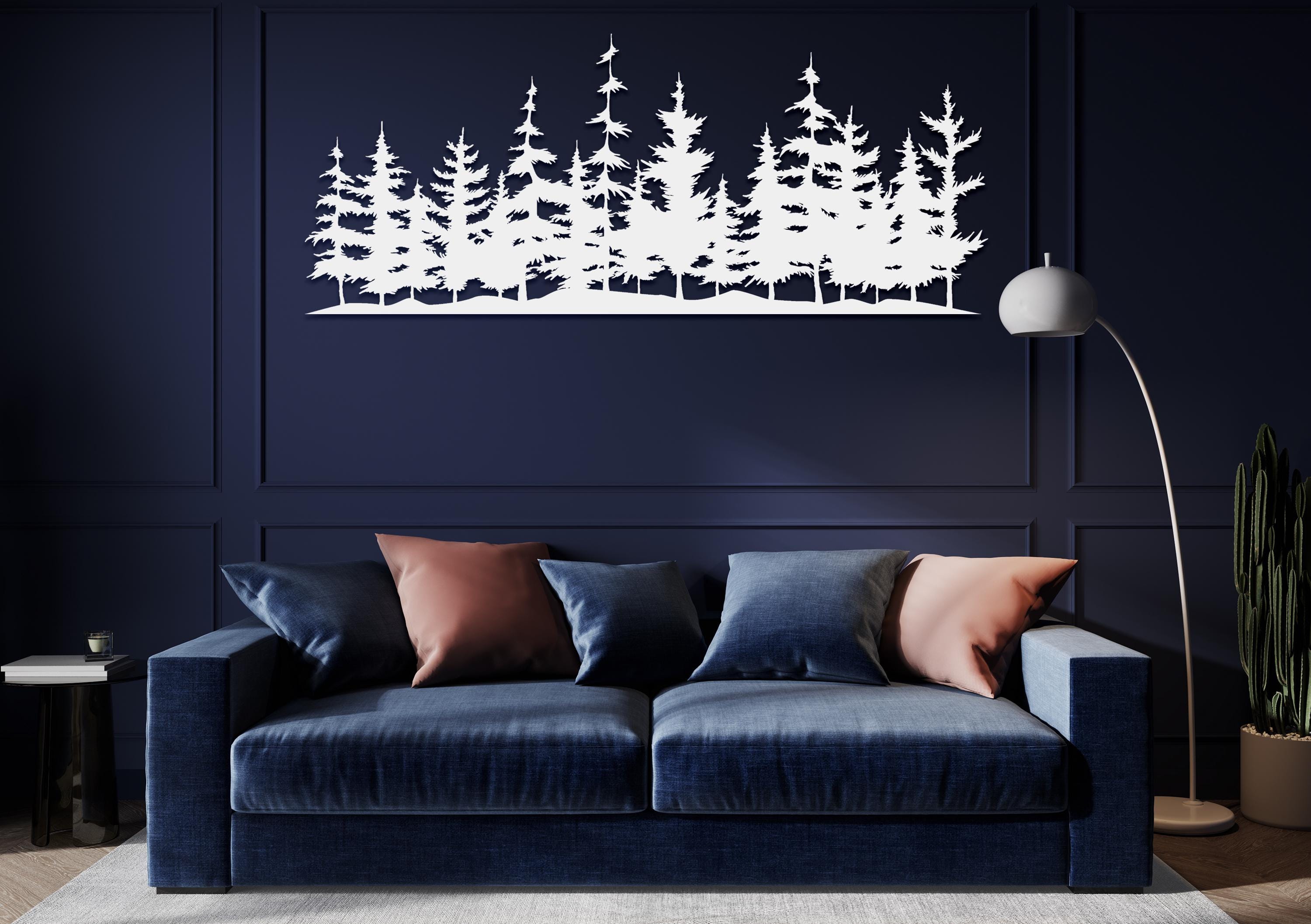 Tree Metal Wall Art: Forest Metal Wall Decor - Etsy