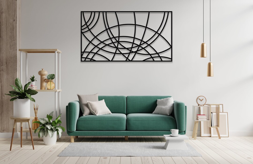 Rectangle Metal Wall Decor Outdoor Garden and Decor Large Etsy