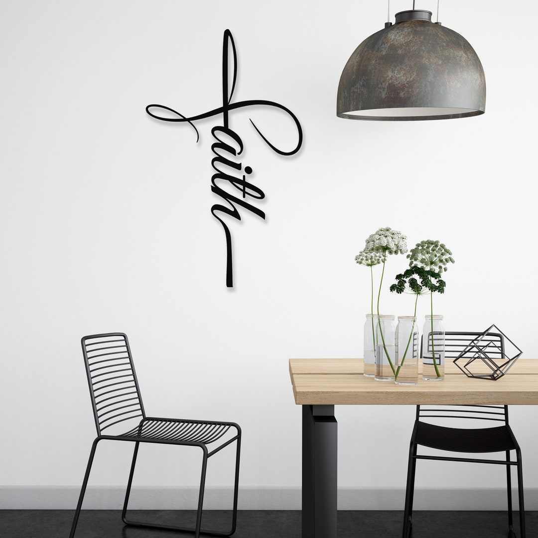 Faith Metal Wall Art Faith Art Faith Decor Faith Etsy