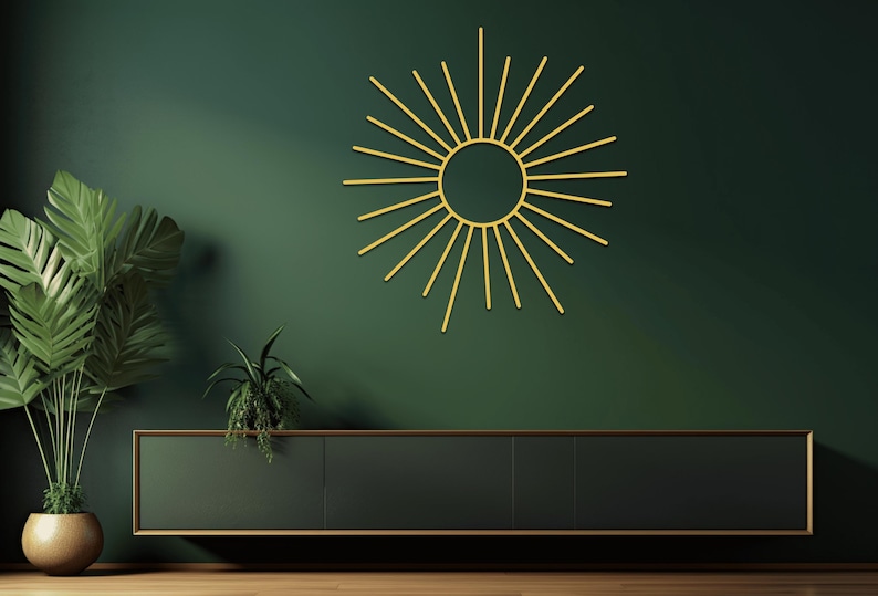 Boho Sun Metal Wall Art: Indoor Outdoor Decor image 2