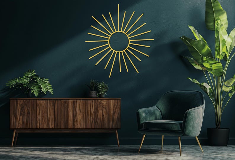 Boho Sun Metal Wall Art: Indoor Outdoor Decor image 1