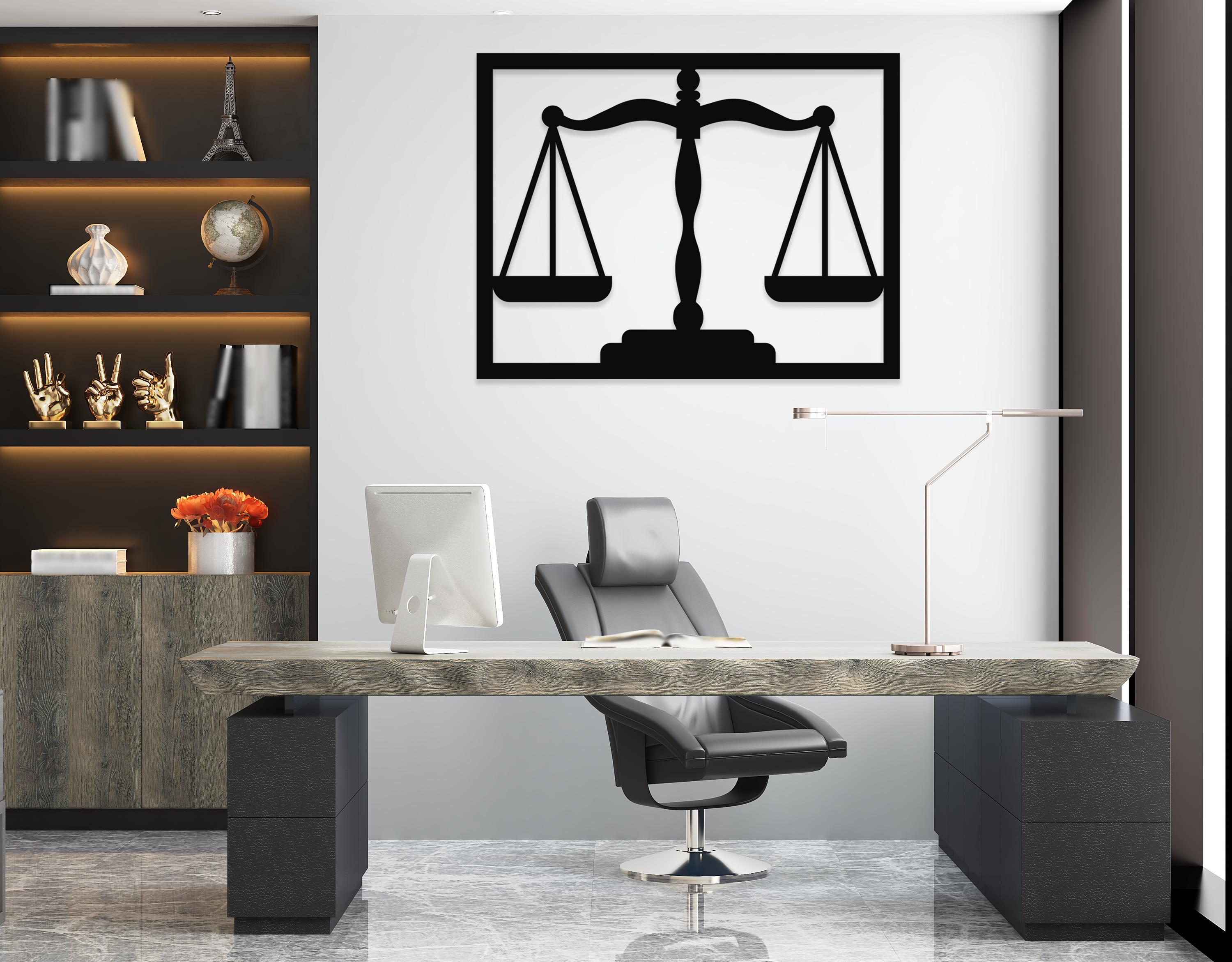 Scales of Justice Metal Wall Art: Law Office Wall Decor - Etsy