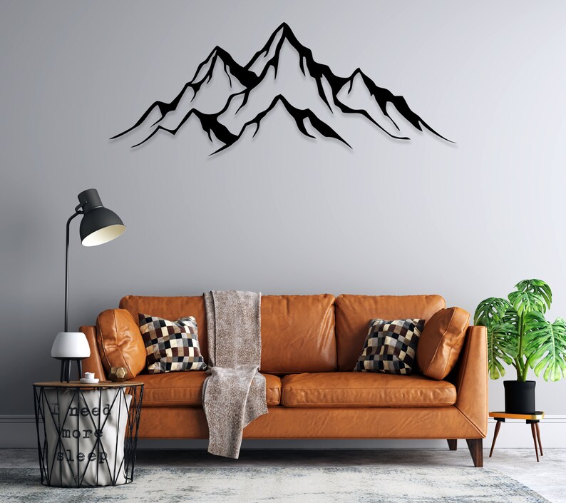 Mountain Modern Wall Decor Mountain Metal Wall Decor - Etsy