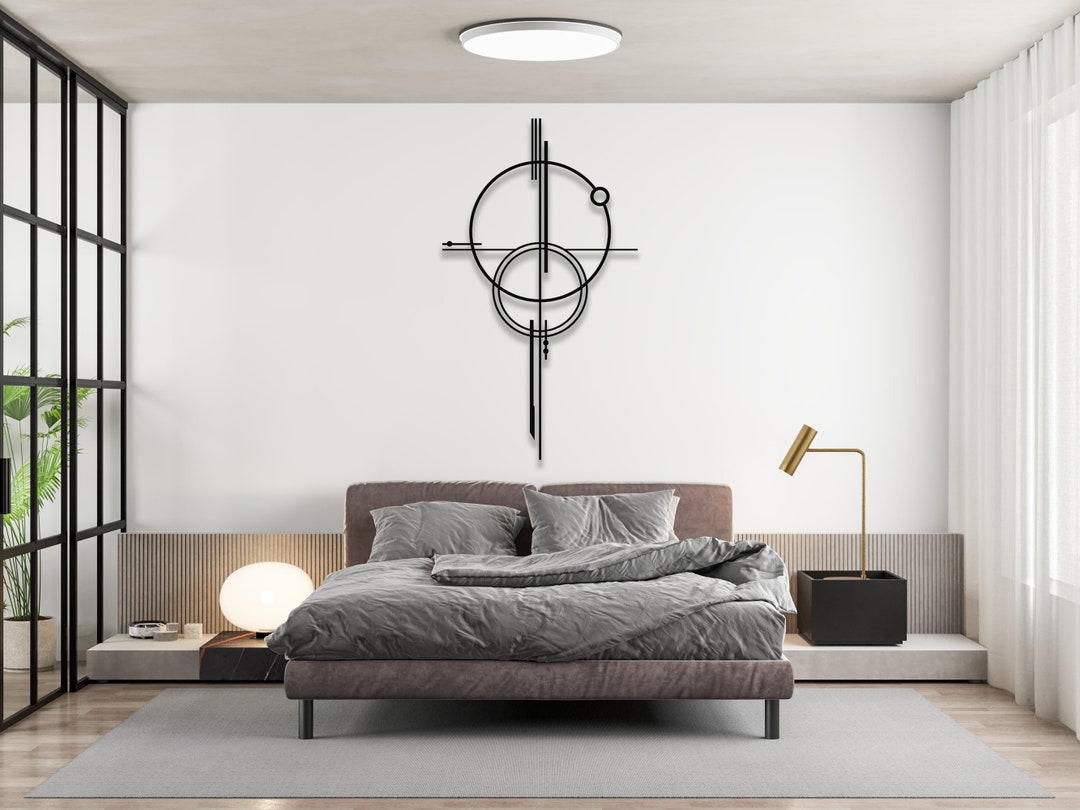 Modern Round Metal Wall Art, Geometric Art, Round Art, Home Decor, Room