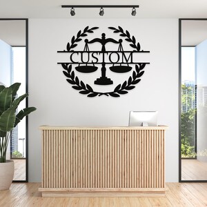 Personalized Scales of Justice Metal Wall Art: Law School Graduation ...