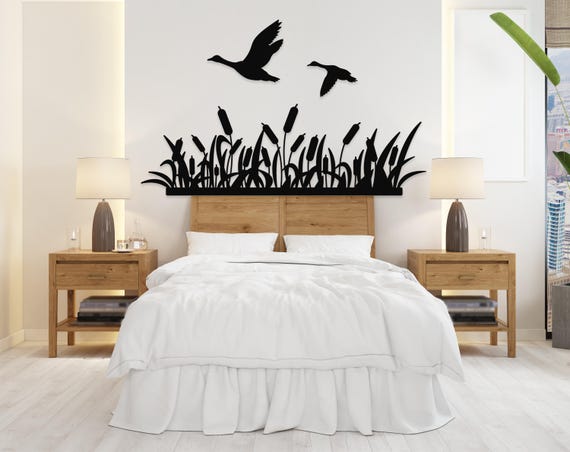 Goose and Reed Metal Wall Art, Goose, Lake Art, Lake Decor, Wall