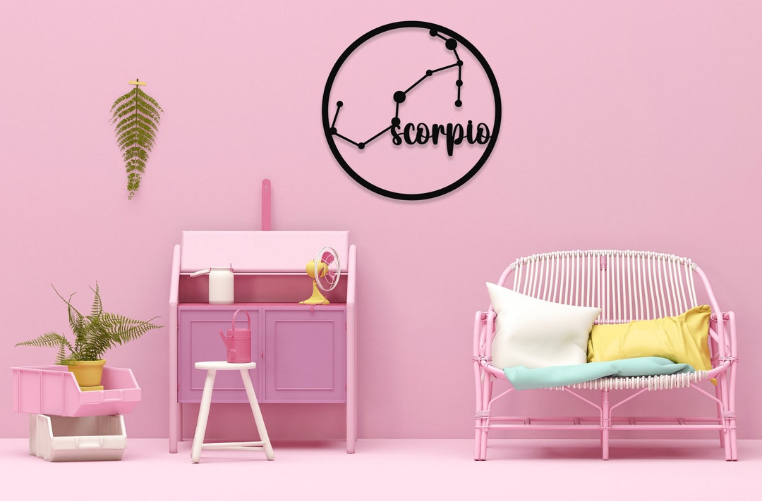 Scorpio Metal Wall Sign, Horoscope, Scorpio, Zodiac, Zodiac Art, Zodiac