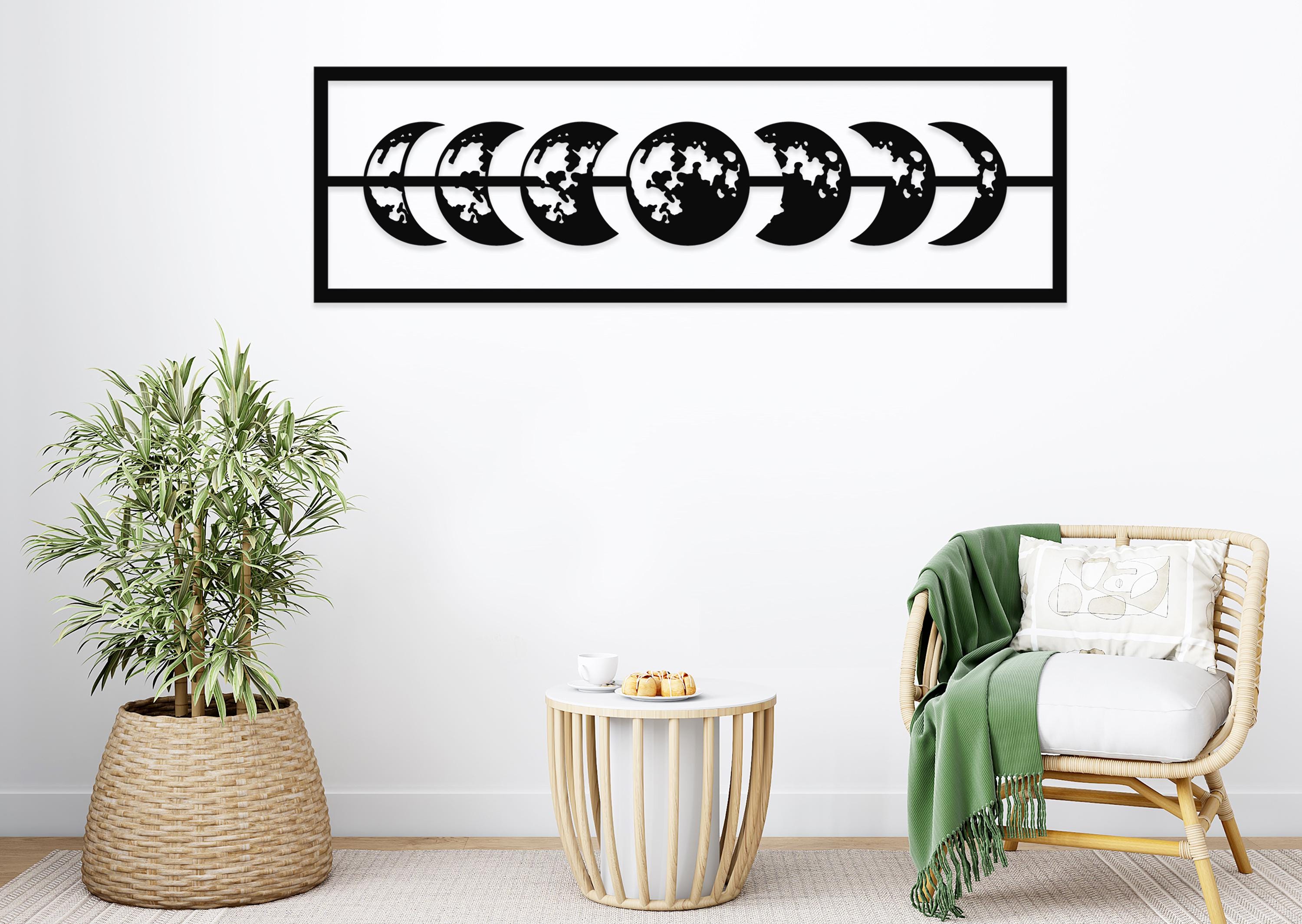 Metal Moon Phases Wall Art: Modern Home Decor - Etsy