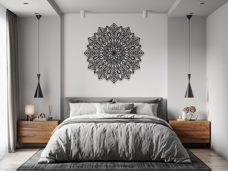 Mandala Metal Wall Decor, Mandala Flower Wall Art, Lotus Flower Wall