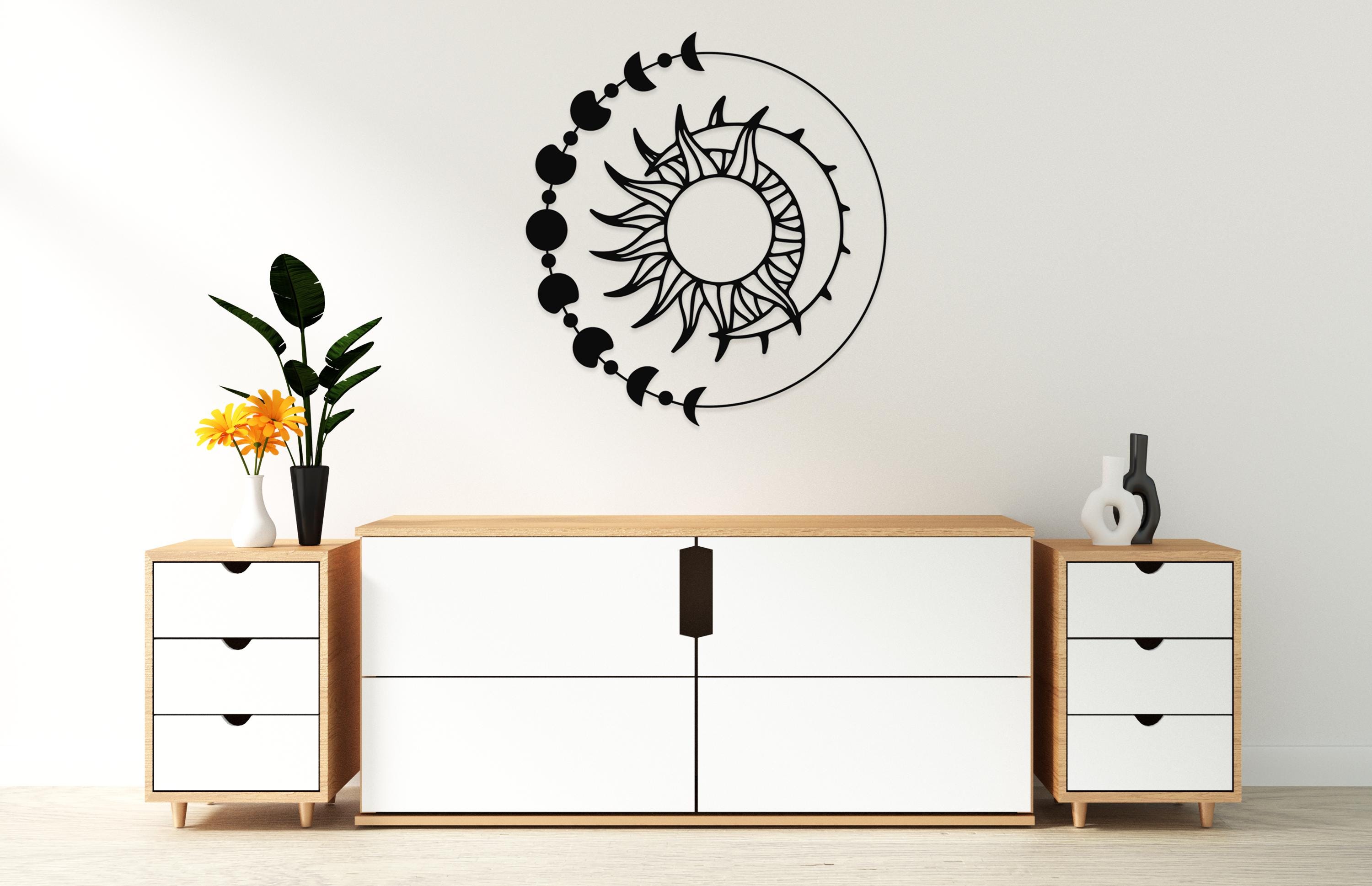 Sun and Moon Metal Wall Art: Celestial Home Decor - Etsy