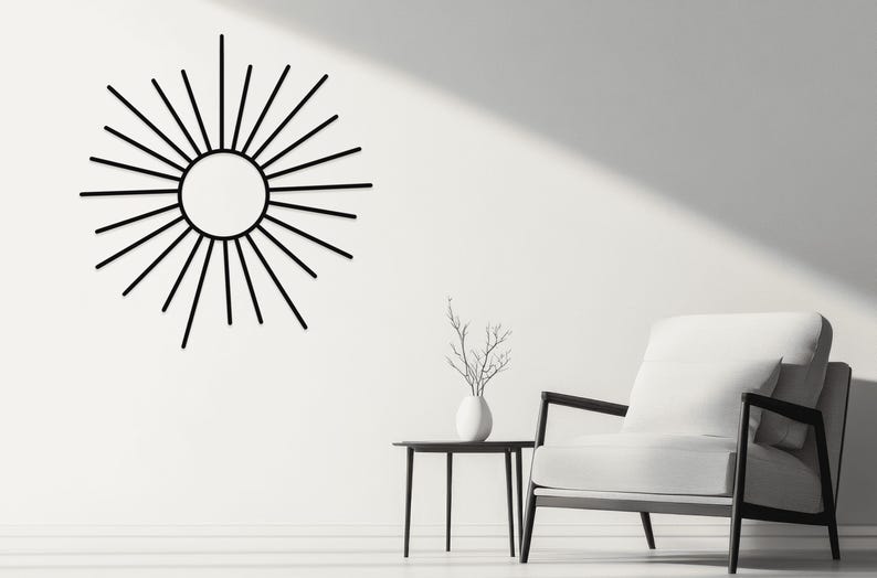 Boho Sun Metal Wall Art: Indoor Outdoor Decor image 8