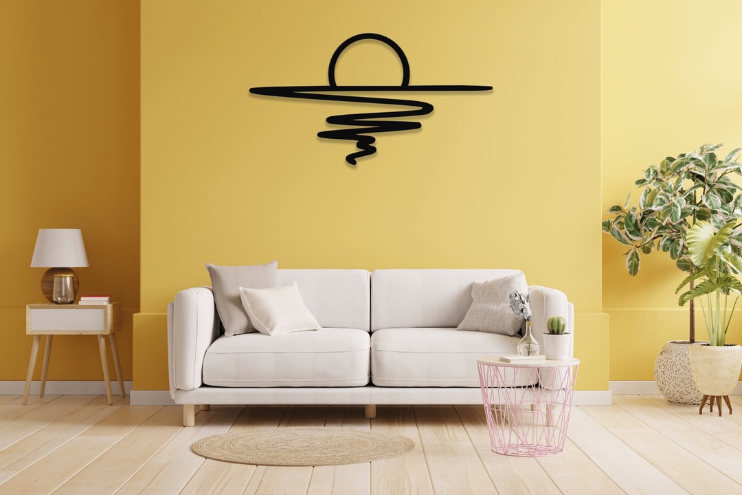 Sunrise Metal Wall Art, Wall Decor Over the Bed, Aesthetic Room Decor