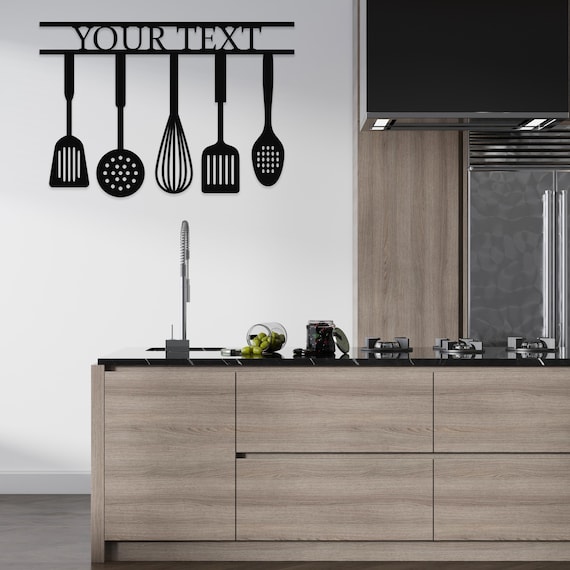 Segno di nome della cucina personalizzato, segni della cucina personalizzati, decorazione della parete della cucina in metallo,Arte della parete del metallo,Segno di metallo personalizzato,Regali per