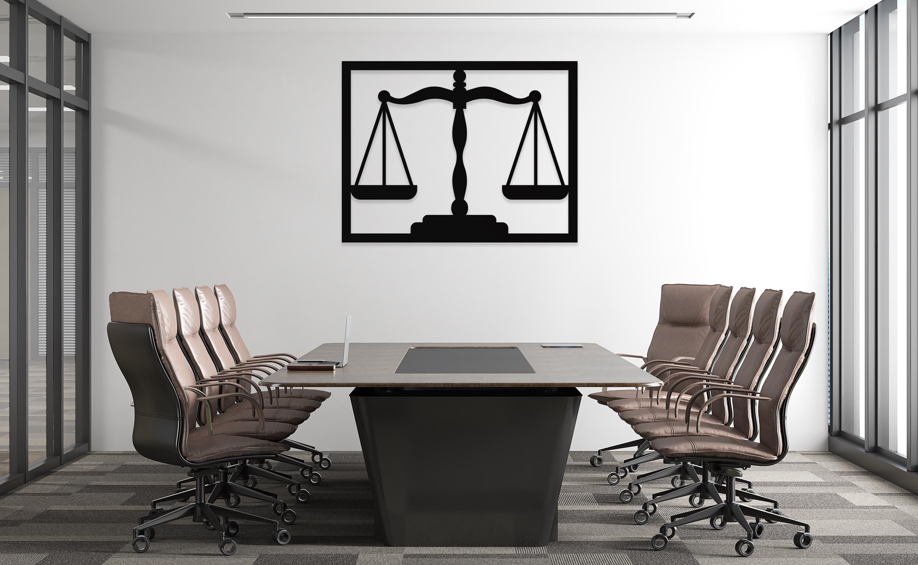 Scales of Justice Metal Wall Art: Law Office Wall Decor - Etsy