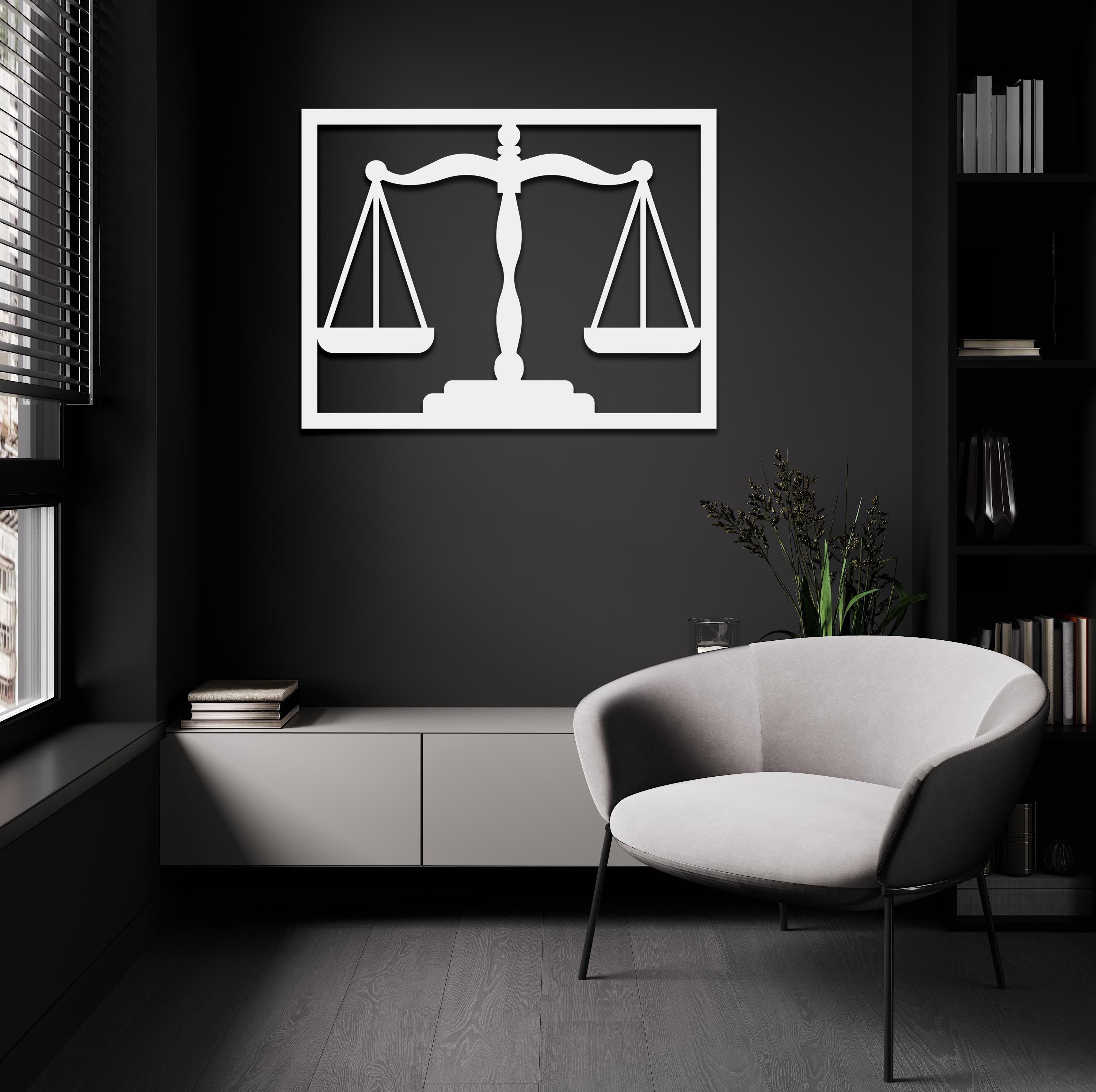 Scales of Justice Metal Wall Art: Law Office Decor - Etsy