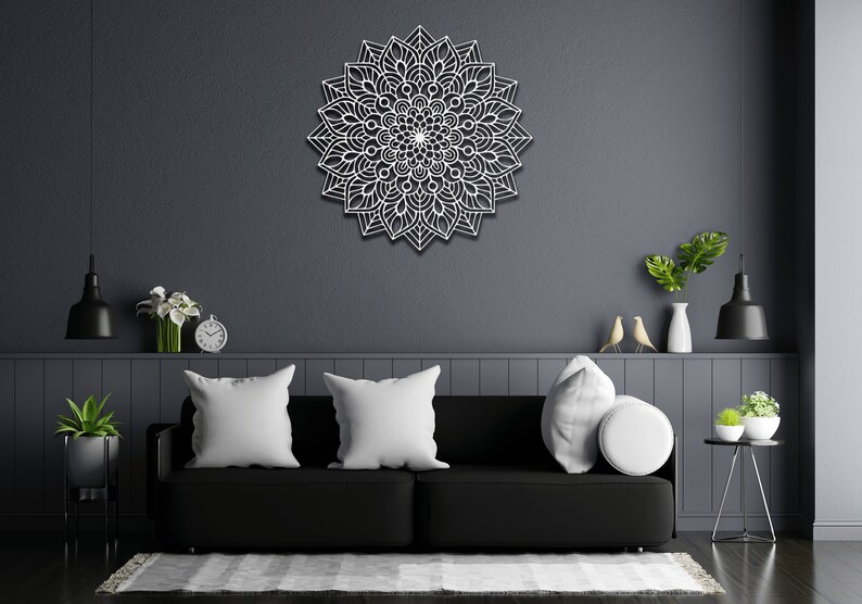 Mandala Metal Wall Decor, Mandala Flower Wall Art, Lotus Flower Wall