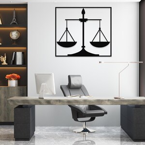 Scales of Justice Metal Wall Art: Law Office Sign - Etsy
