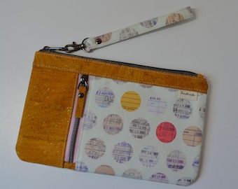 Bag for Librarian Small Bag Zippered Clutch Wristlet for Book Lover Purse with Wrist Strap Clutch Mustard Yellow Bag Gift for Librarian