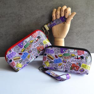 Friends Pouch Vinyl Unlined Bag TV Show Friends Funny Pouch with Wristlet